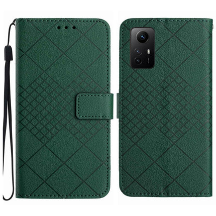 Rhombic Grid Texture Leather Phone Case, For Xiaomi 12S Ultra, For Xiaomi Poco X4 GT, For Xiaomi 12 Lite, For Xiaomi Poco C40