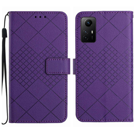 Rhombic Grid Texture Leather Phone Case, For Xiaomi Poco F4 5G, For Xiaomi Redmi 10A / 9C, For Xiaomi 12 Pro, For Xiaomi 12