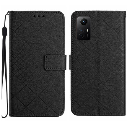 Rhombic Grid Texture Leather Phone Case, For Xiaomi Poco F4 5G, For Xiaomi Redmi 10A / 9C, For Xiaomi 12 Pro, For Xiaomi 12