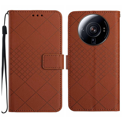 Rhombic Grid Texture Leather Phone Case, For Xiaomi 12S Ultra, For Xiaomi Poco X4 GT, For Xiaomi 12 Lite, For Xiaomi Poco C40