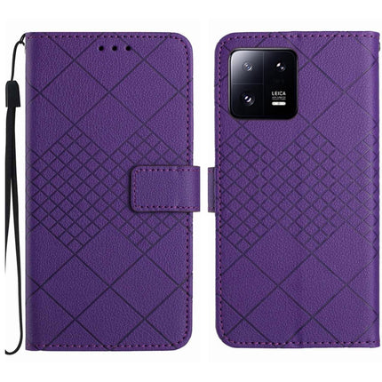 Rhombic Grid Texture Leather Phone Case, For Xiaomi 13, For Xiaomi 12T / 12T Pro, For Xiaomi Poco M5 / M4 5G, For Xiaomi Redmi Note 10 4G / Note 10S