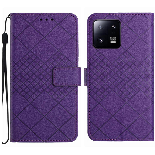 Rhombic Grid Texture Leather Phone Case, For Xiaomi 13, For Xiaomi 12T / 12T Pro, For Xiaomi Poco M5 / M4 5G, For Xiaomi Redmi Note 10 4G / Note 10S
