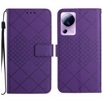 Rhombic Grid Texture Leather Phone Case, For Xiaomi Redmi Note 12 Pro India, For Xiaomi Redmi Note 12 India / Poco X5 5G, For Xiaomi 13 Lite, For Xiaomi 13 Pro