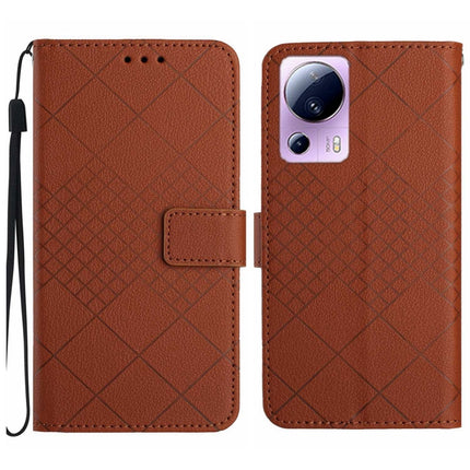 Rhombic Grid Texture Leather Phone Case, For Xiaomi Redmi Note 12 Pro India, For Xiaomi Redmi Note 12 India / Poco X5 5G, For Xiaomi 13 Lite, For Xiaomi 13 Pro