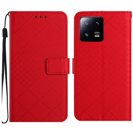 Rhombic Grid Texture Leather Phone Case, For Xiaomi Redmi Note 12 Pro India, For Xiaomi Redmi Note 12 India / Poco X5 5G, For Xiaomi 13 Lite, For Xiaomi 13 Pro