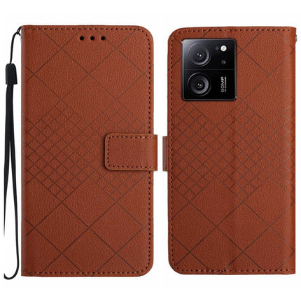 Rhombic Grid Texture Leather Phone Case, For Xiaomi Redmi 12 4G / 5G / Poco M6 Pro 5G, For Xiaomi 13T, For Xiaomi Poco F5, For Xiaomi Poco F5 Pro