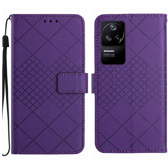 Rhombic Grid Texture Leather Phone Case, For Xiaomi Poco F4 5G, For Xiaomi Redmi 10A / 9C, For Xiaomi 12 Pro, For Xiaomi 12