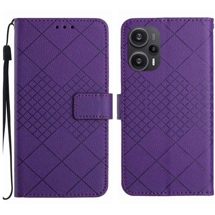 Rhombic Grid Texture Leather Phone Case, For Xiaomi Redmi 12 4G / 5G / Poco M6 Pro 5G, For Xiaomi 13T, For Xiaomi Poco F5, For Xiaomi Poco F5 Pro