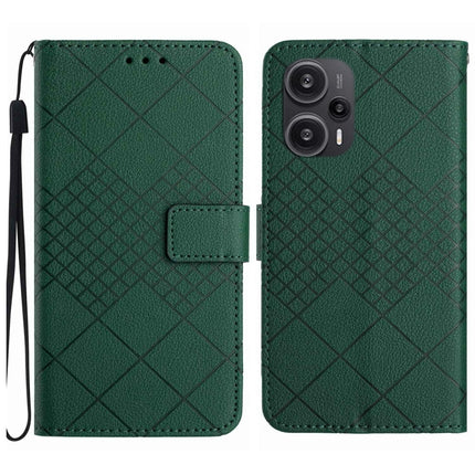 Rhombic Grid Texture Leather Phone Case, For Xiaomi Redmi 12 4G / 5G / Poco M6 Pro 5G, For Xiaomi 13T, For Xiaomi Poco F5, For Xiaomi Poco F5 Pro