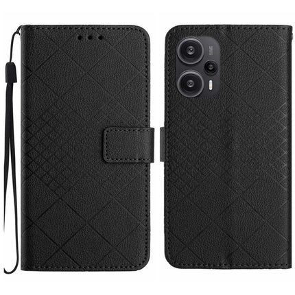 Rhombic Grid Texture Leather Phone Case, For Xiaomi Redmi 12 4G / 5G / Poco M6 Pro 5G, For Xiaomi 13T, For Xiaomi Poco F5, For Xiaomi Poco F5 Pro