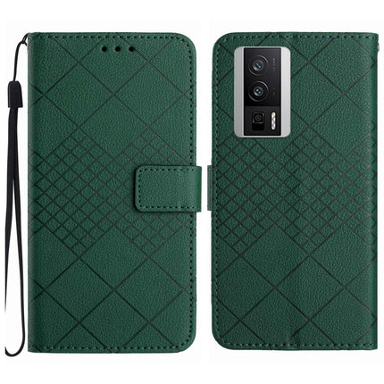 Rhombic Grid Texture Leather Phone Case, For Xiaomi Redmi 12 4G / 5G / Poco M6 Pro 5G, For Xiaomi 13T, For Xiaomi Poco F5, For Xiaomi Poco F5 Pro