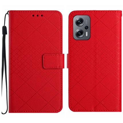 Rhombic Grid Texture Leather Phone Case, For Xiaomi 12S Ultra, For Xiaomi Poco X4 GT, For Xiaomi 12 Lite, For Xiaomi Poco C40
