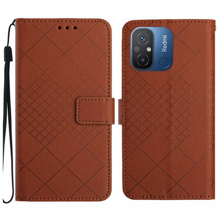 Rhombic Grid Texture Leather Phone Case, For Xiaomi Redmi Note 12 4G Global, For Xiaomi Redmi A1 / A2, For Xiaomi Redmi 11A / Poco C55, For Xiaomi Redmi Note 12 Pro+ India