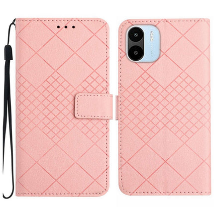 Rhombic Grid Texture Leather Phone Case, For Xiaomi Redmi Note 12 4G Global, For Xiaomi Redmi A1 / A2, For Xiaomi Redmi 11A / Poco C55, For Xiaomi Redmi Note 12 Pro+ India