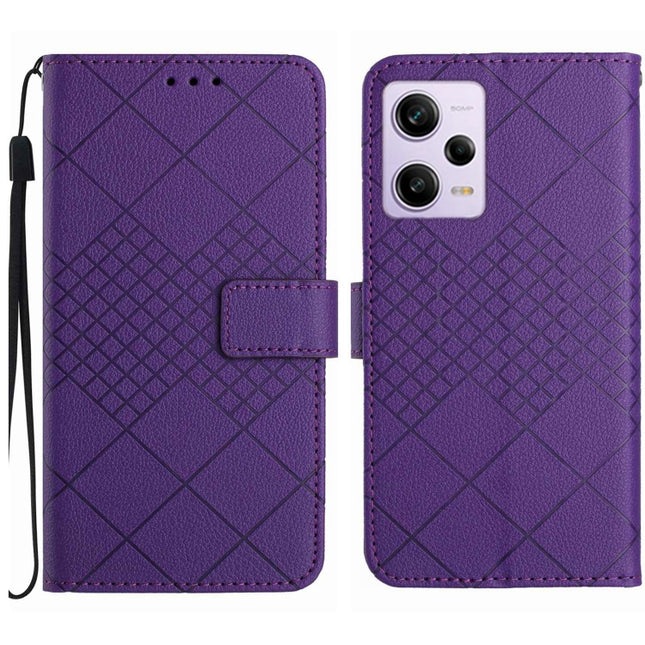 Rhombic Grid Texture Leather Phone Case, For Xiaomi Redmi Note 12 Pro India, For Xiaomi Redmi Note 12 India / Poco X5 5G, For Xiaomi 13 Lite, For Xiaomi 13 Pro