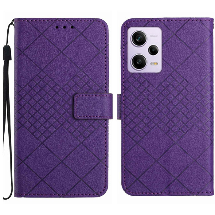 Rhombic Grid Texture Leather Phone Case, For Xiaomi Redmi Note 12 Pro India, For Xiaomi Redmi Note 12 India / Poco X5 5G, For Xiaomi 13 Lite, For Xiaomi 13 Pro