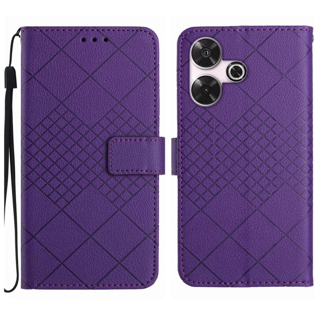 Rhombic Grid Texture Leather Phone Case, For Xiaomi Redmi 13 4G Global / 5G Global, For Xiaomi Redmi A3, For Xiaomi Redmi Note 13 4G Global, For Xiaomi Redmi 13C 5G