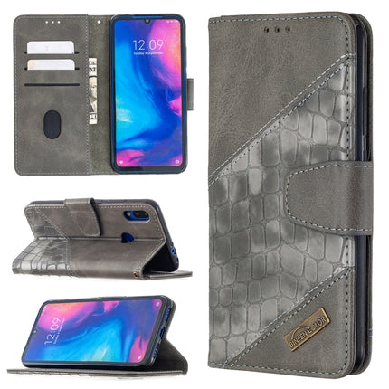Matching Color Crocodile Texture Horizontal Flip PU Leather Case with Wallet & Holder & Card Slots, For Xiaomi Redmi Note 7, For Xiaomi Redmi Note 9 Pro