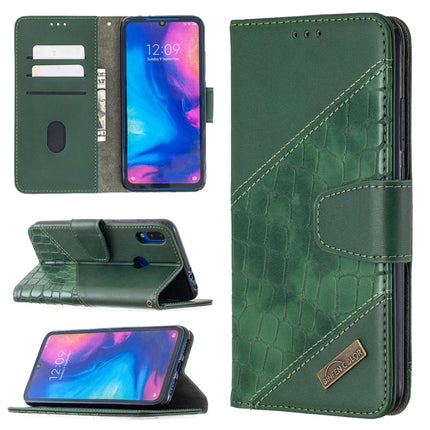 Matching Color Crocodile Texture Horizontal Flip PU Leather Case with Wallet & Holder & Card Slots, For Xiaomi Redmi Note 7, For Xiaomi Redmi Note 9 Pro