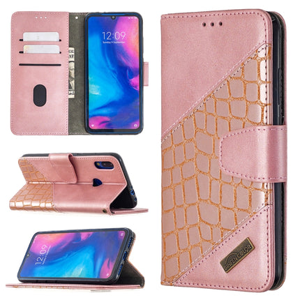Matching Color Crocodile Texture Horizontal Flip PU Leather Case with Wallet & Holder & Card Slots, For Xiaomi Redmi Note 7, For Xiaomi Redmi Note 9 Pro