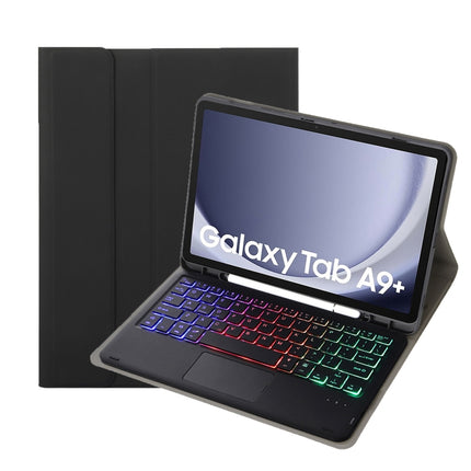 A09B-AS Candy Color Touch Backlight Bluetooth Keyboard Leather Tablet Case with Pen Holder