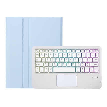 A09B-AS Candy Color Touch Backlight Bluetooth Keyboard Leather Tablet Case with Pen Holder