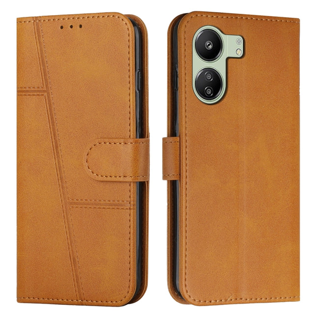 Stitching Calf Texture Buckle Leather Phone Case, For Xiaomi Redmi 13C, For Xiaomi Redmi Note 13 pro+, For Xiaomi Redmi Note 13 pro