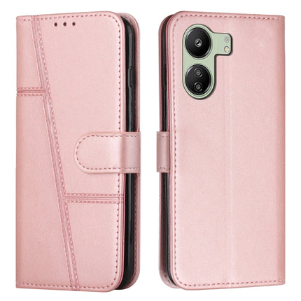 Stitching Calf Texture Buckle Leather Phone Case, For Xiaomi Redmi 13C, For Xiaomi Redmi Note 13 pro+, For Xiaomi Redmi Note 13 pro