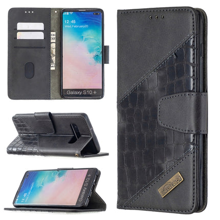 Matching Color Crocodile Texture Horizontal Flip PU Leather Case with Wallet & Holder & Card Slots, For Samsung Galaxy S10 Plus