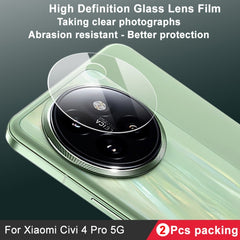 2 PCS/Set IMAK HD Glass Rear Camera Lens Film, For Xiaomi Civi 4 Pro 5G, For Xiaomi Redmi A3 4G, For Xiaomi 14 Ultra 5G, For Xiaomi 14 Pro 5G, For Xiaomi 14 5G