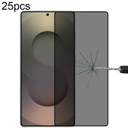 25pcs Full Cover Anti-peeping Tempered Glass Film,  Support Fingerprint Unlocking