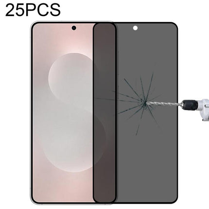 25pcs Full Cover Anti-peeping Tempered Glass Film,  Support Fingerprint Unlocking