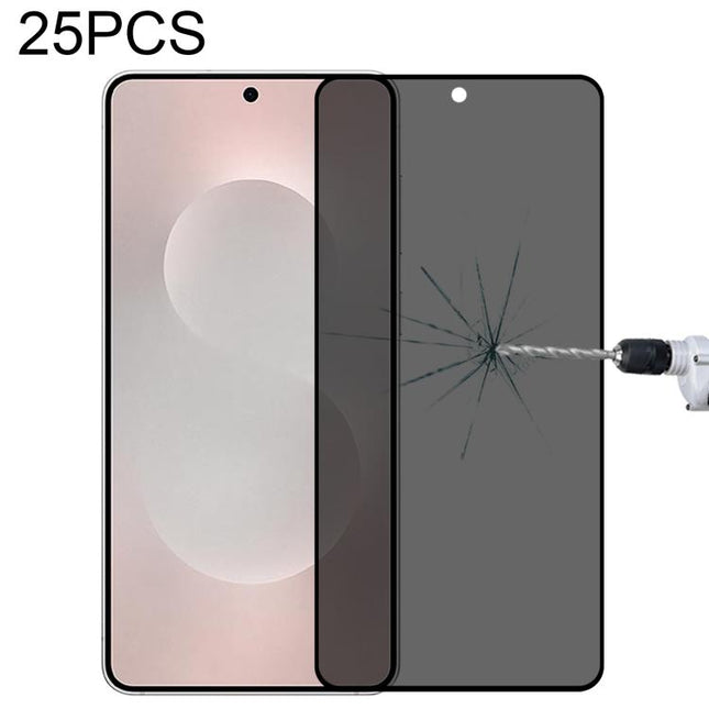 25pcs Full Cover Anti-peeping Tempered Glass Film,  Support Fingerprint Unlocking