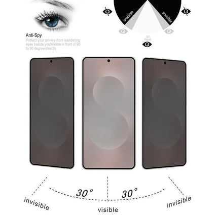 25pcs Full Cover Anti-peeping Tempered Glass Film,  Support Fingerprint Unlocking