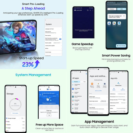 Blackview SHARK 8, Identificación de huellas dactilares, 6.78 pulgadas Android 13 MTK6789 Helio G99 Octa Core hasta 2.2GHz, Red: 4G, OTG, 8GB+128GB, 8GB+256GB