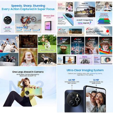 Blackview SHARK 8, Identificación de huellas dactilares, 6.78 pulgadas Android 13 MTK6789 Helio G99 Octa Core hasta 2.2GHz, Red: 4G, OTG, 8GB+128GB, 8GB+256GB