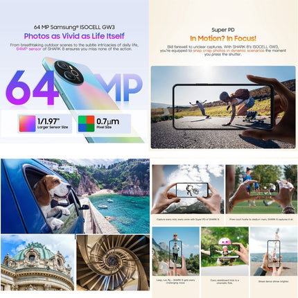 Blackview SHARK 8, Identificación de huellas dactilares, 6.78 pulgadas Android 13 MTK6789 Helio G99 Octa Core hasta 2.2GHz, Red: 4G, OTG, 8GB+128GB, 8GB+256GB