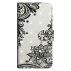 For Samsung Galaxy G390S / Diagonal Black Flower