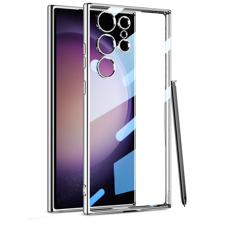 GKK Plating Transparent TPU Phone Case, Without pen, For Samsung Galaxy S24 Ultra, For Samsung Galaxy S24