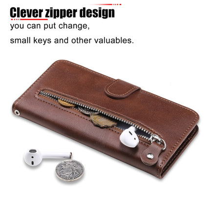 Fashion Calf Texture Zipper Horizontal Flip Leather Case with Stand & Card Slots & Wallet Function, For Huawei P smart 2020, For Huawei P40 Lite (5G) / Nova 7 SE, For Huawei Y5p, For Huawei Y6p