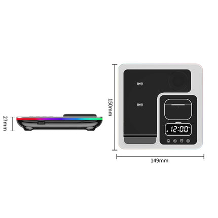 A93 15W 5 in 1 Multifunctional Foldable Wireless Charger Desktop Phone Stand