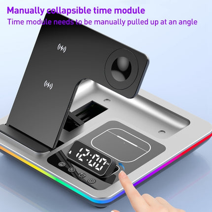 A93 15W 5 in 1 Multifunctional Foldable Wireless Charger Desktop Phone Stand