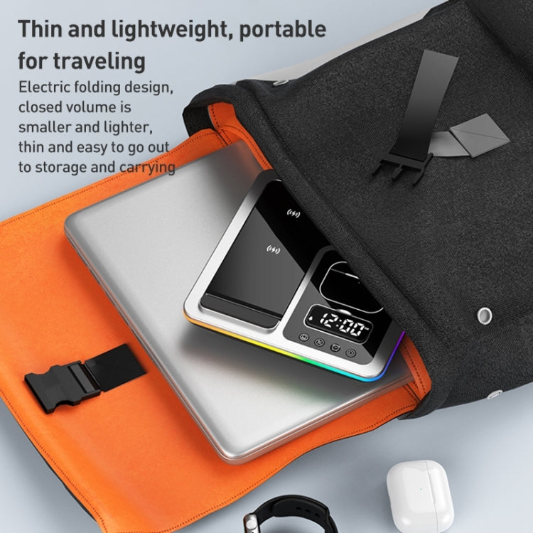 A93 15W 5 in 1 Multifunctional Foldable Wireless Charger Desktop Phone Stand