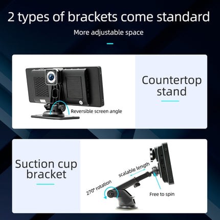 B5303R 10.26 inch Portable Car MP5 Player Built-in Driving Recorder Support CarPlay / Android Auto