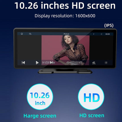 B5303 10.26 inch Portable Car MP5 Player Support CarPlay / Android Auto