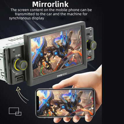 SWM151C 5 inch Portable Car MP5 Player Support CarPlay / Android Auto