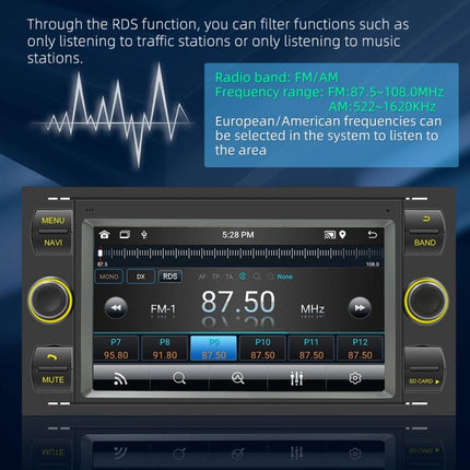 For Ford Transit 7 inch Android Navigation Machine Supports WiFi / GPS / RDS