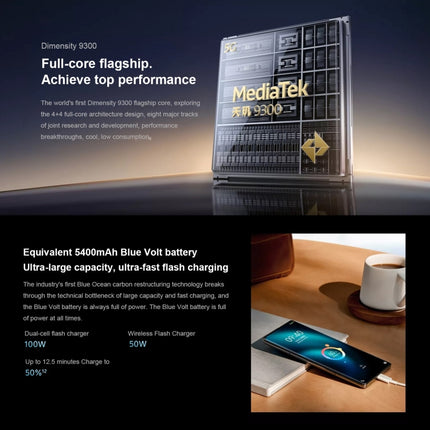 vivo X100 Pro, Face ID / Fingerprint Identification, 6.78 inch Android 14 OriginOS 4 Dimensity 9300 Octa Core 3.25GHz, OTG, NFC, Network: 5G