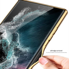 GKK Plating TPU + Leather Full Coverage Phone Case, For Samsung Galaxy S24 Ultra 5G, For Samsung Galaxy S24+ 5G, For Samsung Galaxy S24 5G