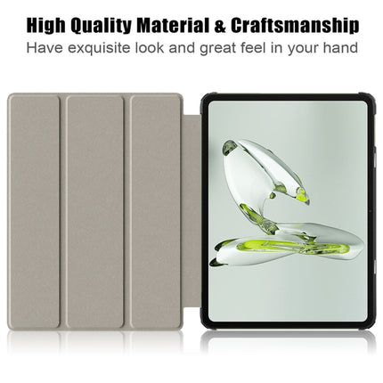 Custer Painted 3-fold Holder Smart Leather Tablet Case, For OnePlus Pad Go / OPPO Pad Air2 / Neo